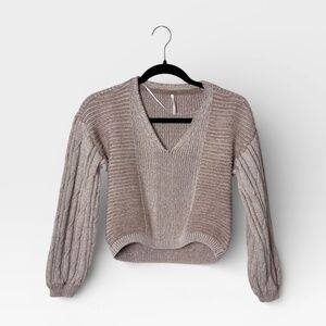 Free People Cropped Sweater